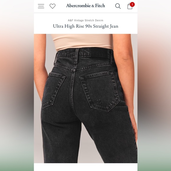 Abercrombie & Fitch - Ultra High Rise 90’s Straight Jean - Picture 6 of 7